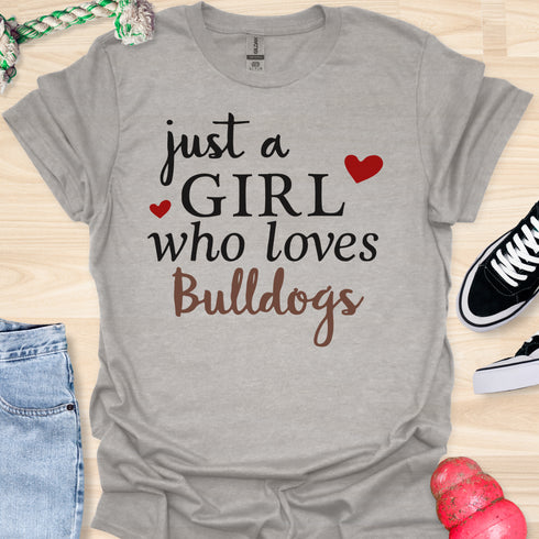 Just a girl who loves bulldogs - V4 - Elegant Lovely T-Shirt